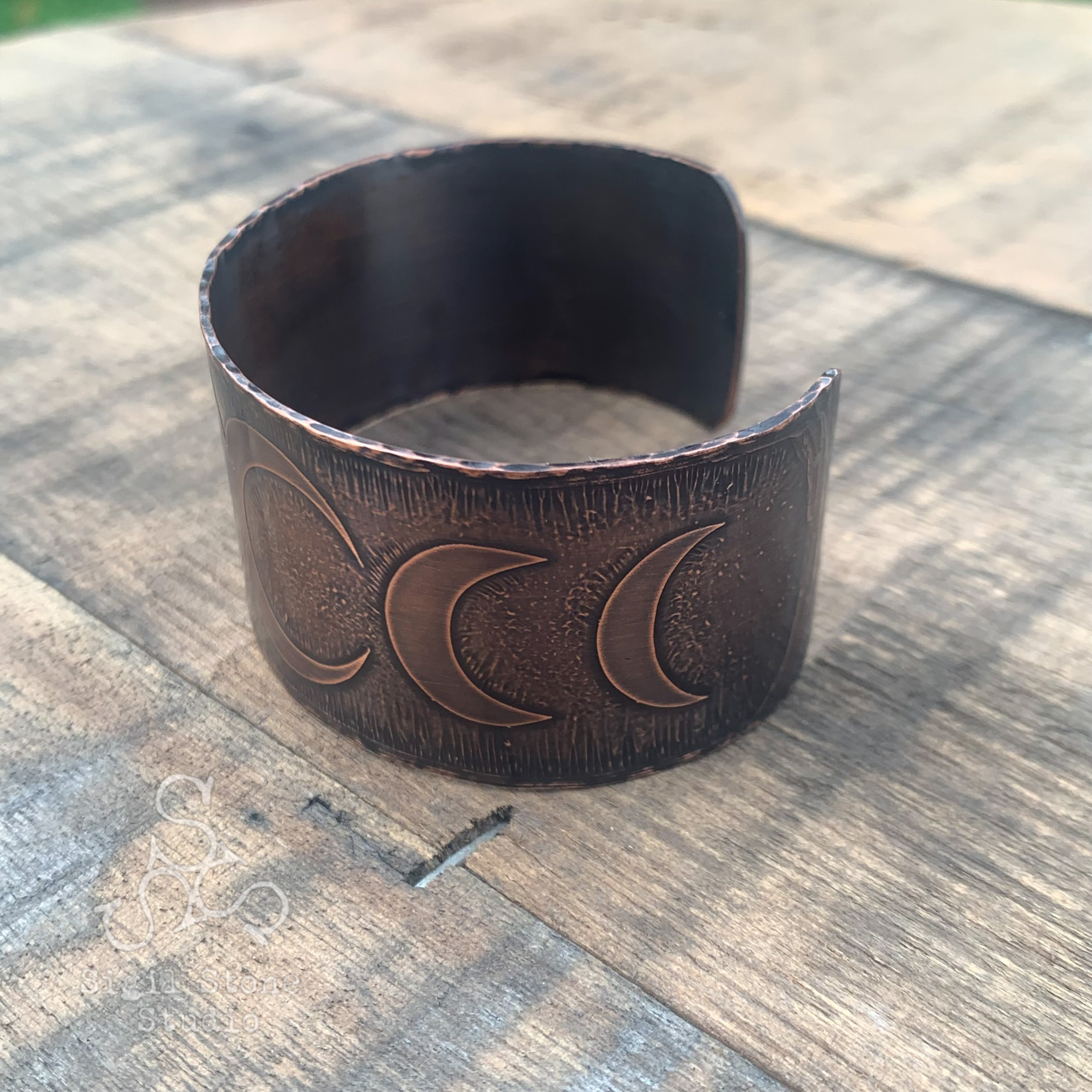 Copper Cuff Medium - Moons - Image 5