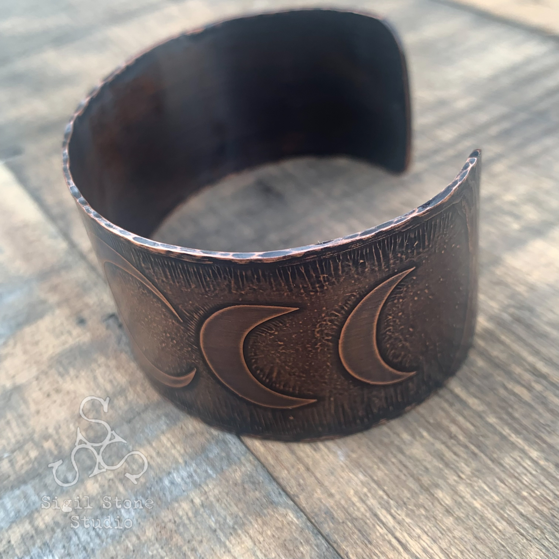 Copper Cuff Medium - Moons - Image 3