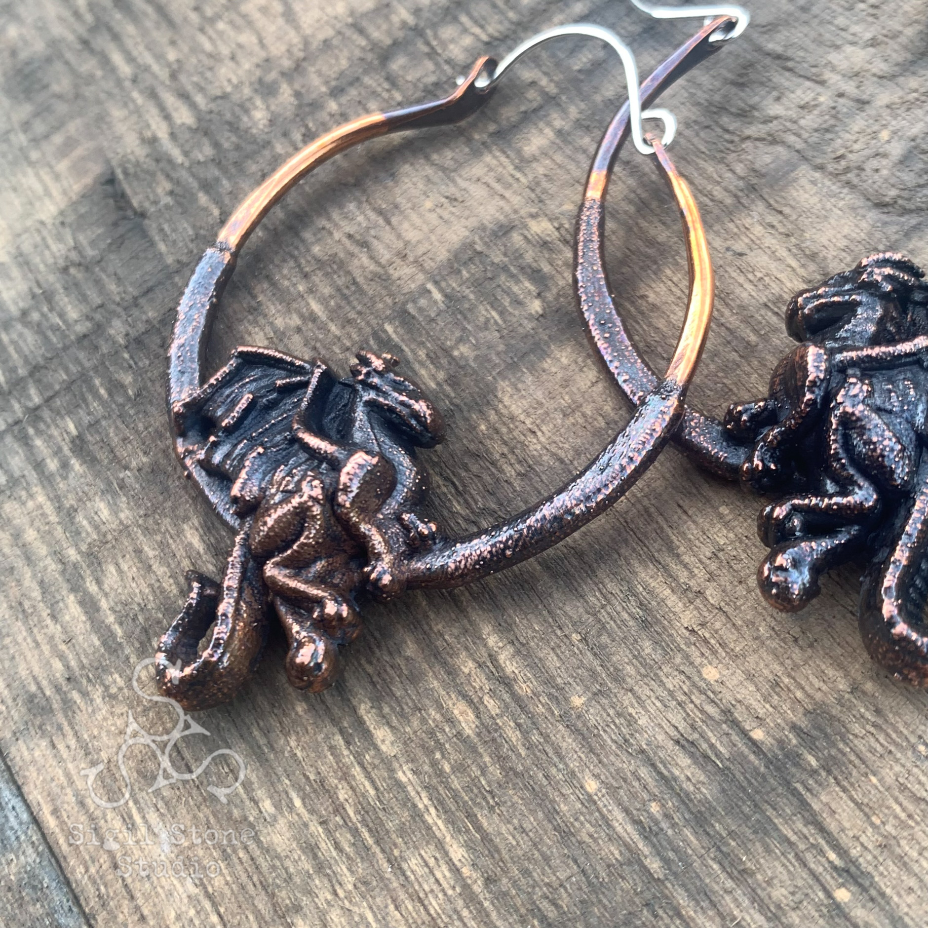 Hoop Earrings - Dragon - Image 5