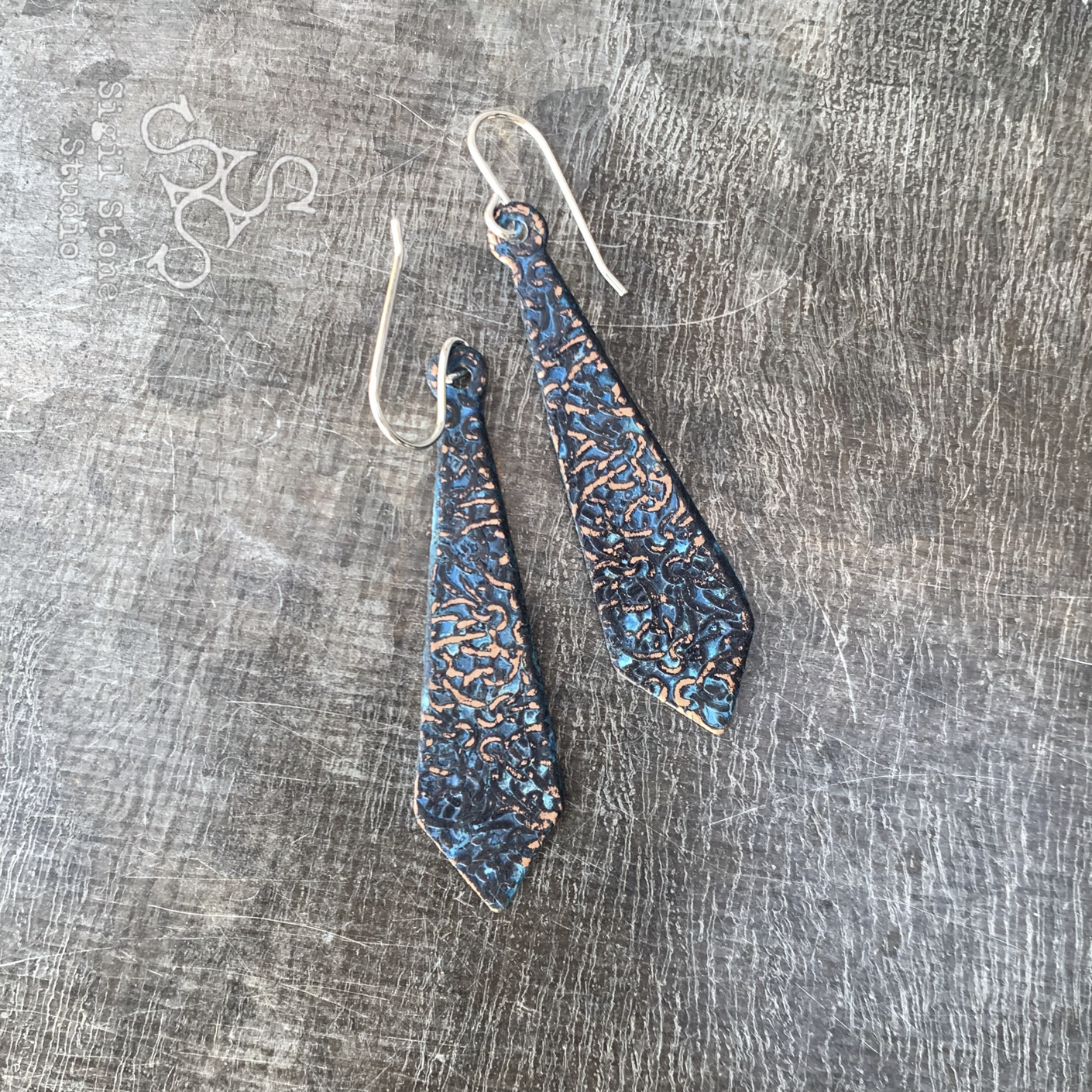 Copper Earrings Long Drop - Image 4