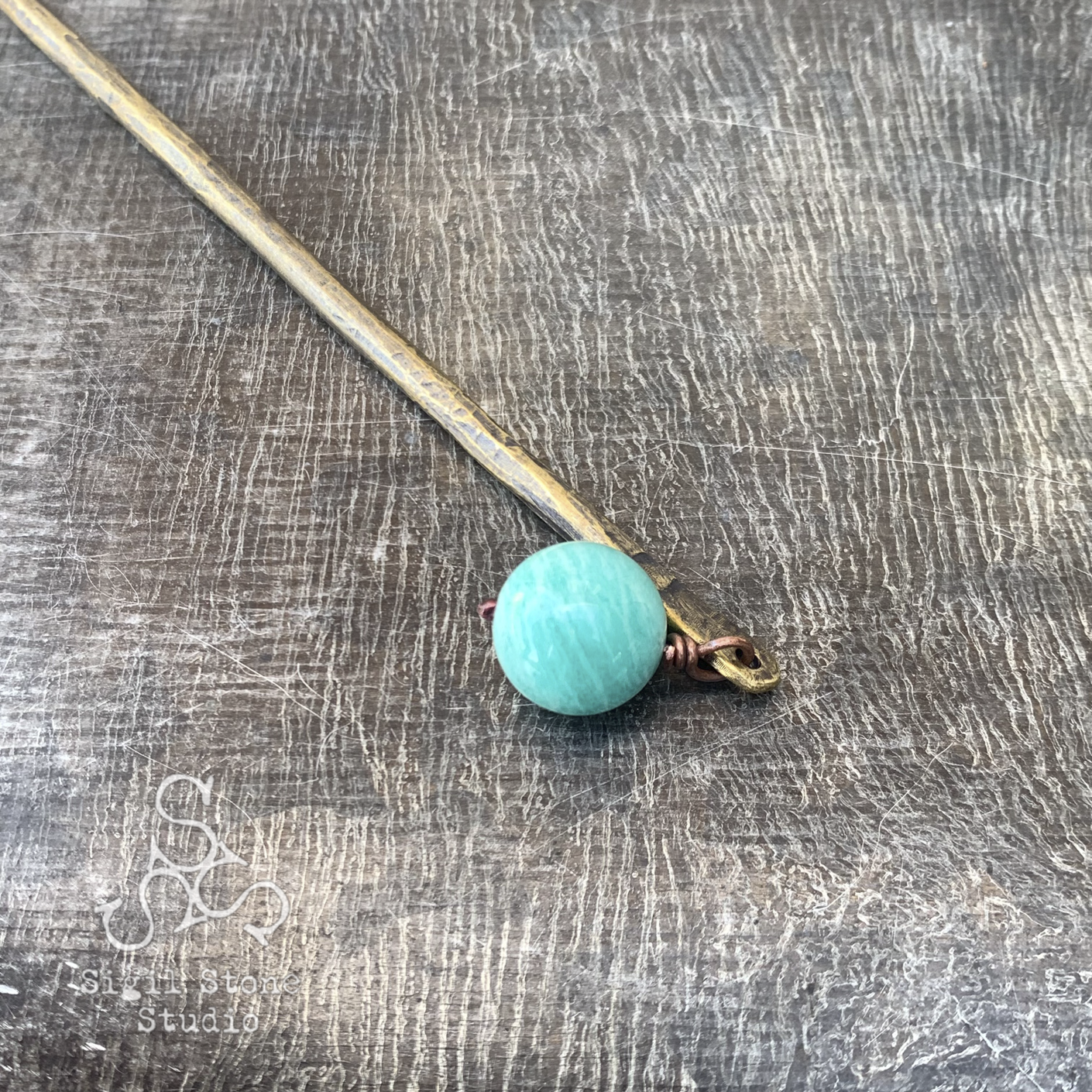 Hair Stick Amazonite - Image 3